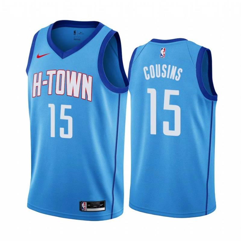 2020-21City DeMarcus Cousins Rockets #15 Twill Basketball Jersey FREE SHIPPING