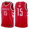 Red Classic Daishen Nix Rockets #15 Twill Basketball Jersey FREE SHIPPING