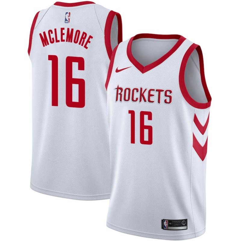 White Classic Ben McLemore Rockets #16 Twill Basketball Jersey FREE SHIPPING