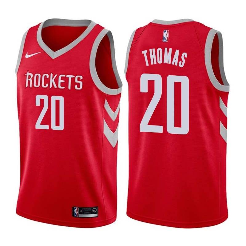 Red Classic Khyri Thomas Rockets #20 Twill Basketball Jersey FREE SHIPPING