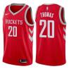 Red Classic Khyri Thomas Rockets #20 Twill Basketball Jersey FREE SHIPPING