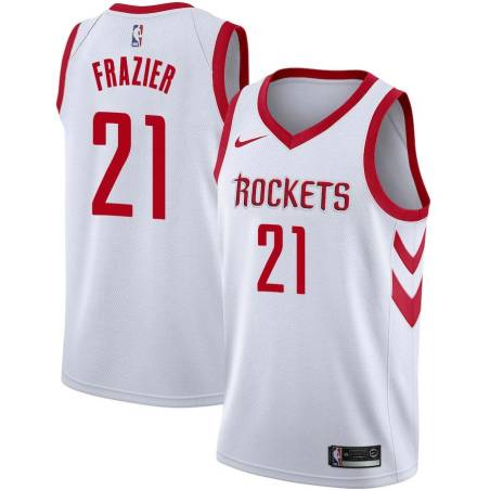 White Classic Michael Frazier Rockets #21 Twill Basketball Jersey FREE SHIPPING