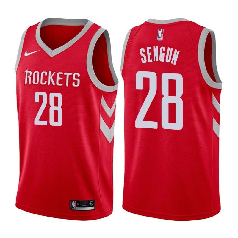 Red Classic Alperen Sengun Rockets #28 Twill Basketball Jersey FREE SHIPPING