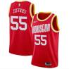 Red_Throwback DaQuan Jeffries Rockets #55 Twill Basketball Jersey FREE SHIPPING