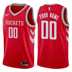 Red Classic Customized Houston Rockets Twill Basketball Jersey FREE SHIPPING