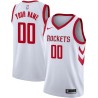 White Classic Customized Houston Rockets Twill Basketball Jersey FREE SHIPPING