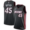 Black Rasual Butler Twill Basketball Jersey -Heat #45 Butler Twill Jerseys, FREE SHIPPING
