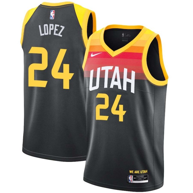 2021-22City Raul Lopez Twill Basketball Jersey -Jazz #24 Lopez Twill Jerseys, FREE SHIPPING