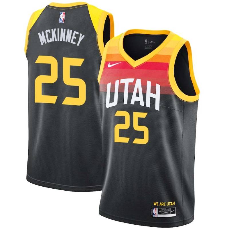 2021-22City Billy McKinney Twill Basketball Jersey -Jazz #25 McKinney Twill Jerseys, FREE SHIPPING