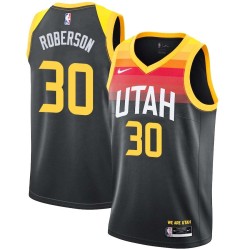 2021-22City Rick Roberson Twill Basketball Jersey -Jazz #30 Roberson Twill Jerseys, FREE SHIPPING