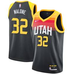 2021-22City Karl Malone Twill Basketball Jersey -Jazz #32 Malone Twill Jerseys, FREE SHIPPING
