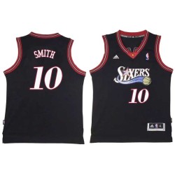 Black Throwback Don Smith Twill Basketball Jersey -76ers #10 Smith Twill Jerseys, FREE SHIPPING