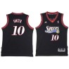 Black Throwback Don Smith Twill Basketball Jersey -76ers #10 Smith Twill Jerseys, FREE SHIPPING