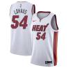 White Brad Lohaus Twill Basketball Jersey -Heat #54 Lohaus Twill Jerseys, FREE SHIPPING