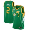 Green_Earned Derek Fisher Twill Basketball Jersey -Jazz #2 Fisher Twill Jerseys, FREE SHIPPING