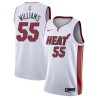 White Jason Williams Twill Basketball Jersey -Heat #55 Williams Twill Jerseys, FREE SHIPPING