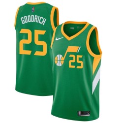 Green_Earned Gail Goodrich Twill Basketball Jersey -Jazz #25 Goodrich Twill Jerseys, FREE SHIPPING