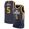 Navy Robert Smith Twill Basketball Jersey -Jazz #5 Smith Twill Jerseys, FREE SHIPPING