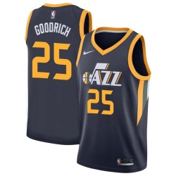 Navy Gail Goodrich Twill Basketball Jersey -Jazz #25 Goodrich Twill Jerseys, FREE SHIPPING
