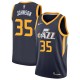 Navy Ollie Johnson Twill Basketball Jersey -Jazz #35 Johnson Twill Jerseys, FREE SHIPPING