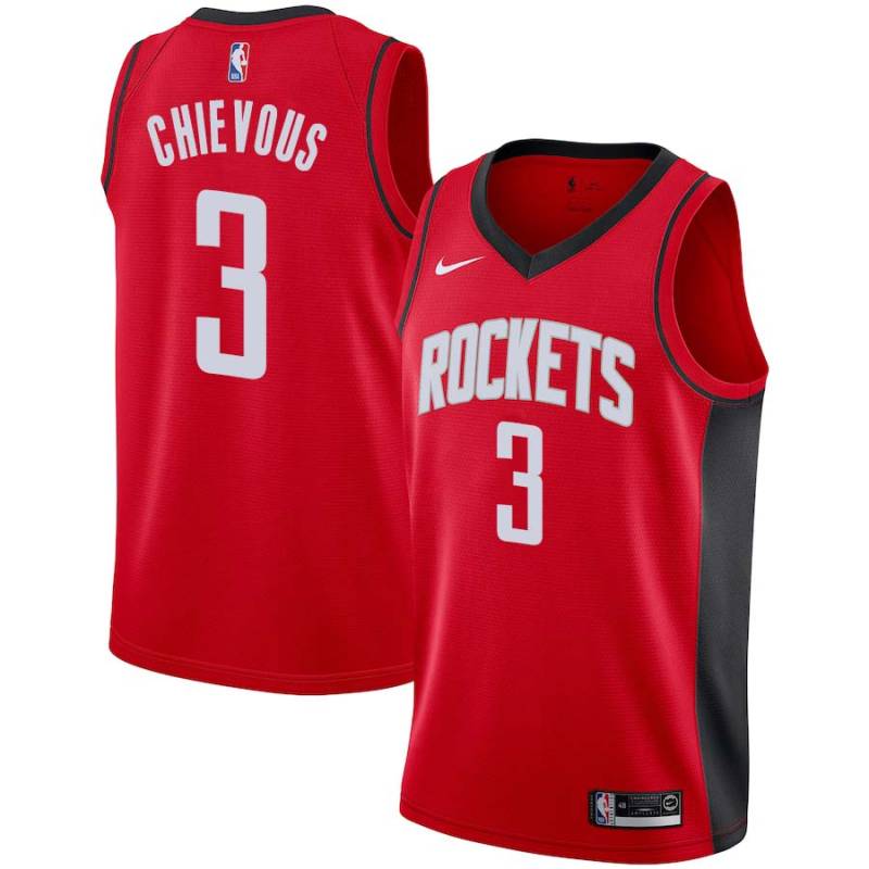 Red Derrick Chievous Twill Basketball Jersey -Rockets #3 Chievous Twill Jerseys, FREE SHIPPING