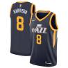 Navy Shaquille Harrison Jazz #8 Twill Basketball Jersey FREE SHIPPING