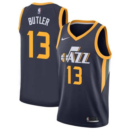 Navy Jared Butler Jazz #13 Twill Basketball Jersey FREE SHIPPING