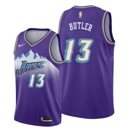 Throwback Jared Butler Jazz #13 Twill Basketball Jersey FREE SHIPPING