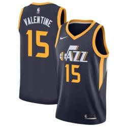 Navy Denzel Valentine Jazz #15 Twill Basketball Jersey FREE SHIPPING