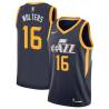 Navy Nate Wolters Jazz #16 Twill Basketball Jersey FREE SHIPPING