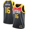 2021-22City Juwan Morgan Jazz #16 Twill Basketball Jersey FREE SHIPPING