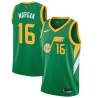 Green_Earned Juwan Morgan Jazz #16 Twill Basketball Jersey FREE SHIPPING