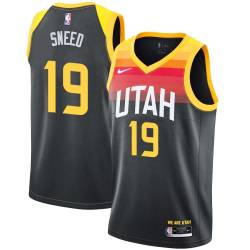 2021-22City Xavier Sneed Jazz #19 Twill Basketball Jersey FREE SHIPPING