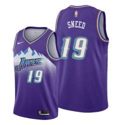 Throwback Xavier Sneed Jazz #19 Twill Basketball Jersey FREE SHIPPING