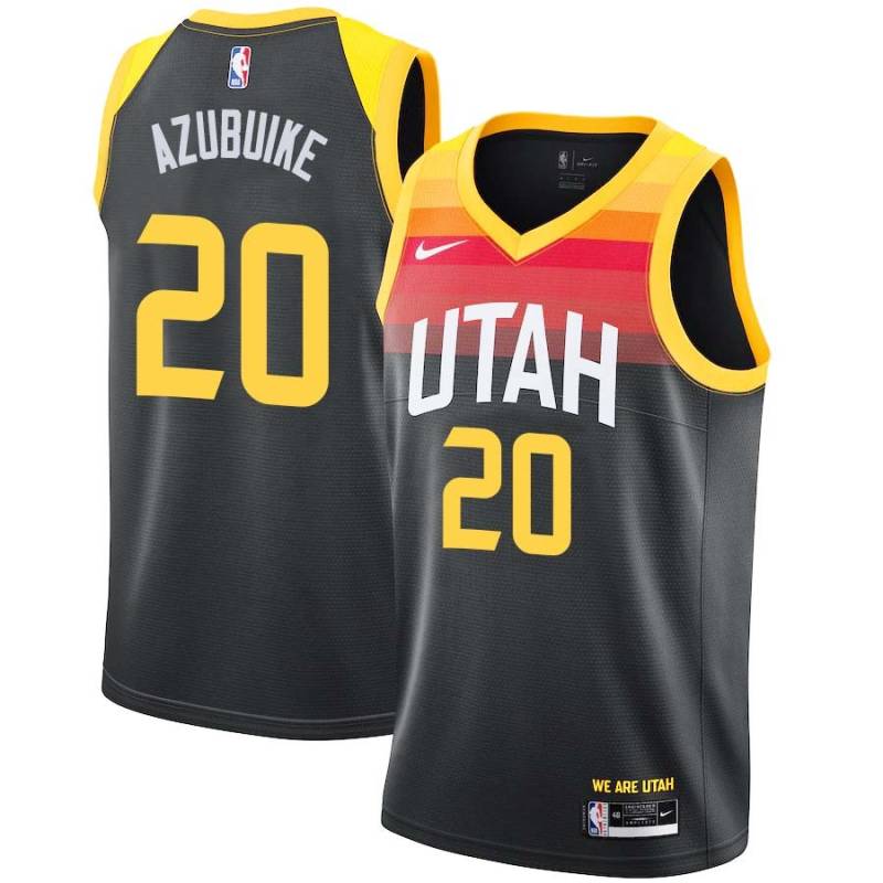 2021-22City Udoka Azubuike Jazz #20 Twill Basketball Jersey FREE SHIPPING