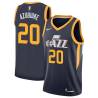 Navy Udoka Azubuike Jazz #20 Twill Basketball Jersey FREE SHIPPING