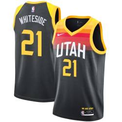 2021-22City Hassan Whiteside Jazz #21 Twill Basketball Jersey FREE SHIPPING