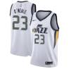 White Royce O'Neale Jazz #23 Twill Basketball Jersey FREE SHIPPING