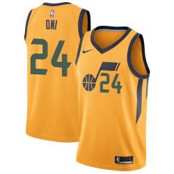 Glod Miye Oni Jazz #24 Twill Basketball Jersey FREE SHIPPING