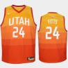 2017-18City Malik Fitts Jazz #24 Twill Basketball Jersey FREE SHIPPING