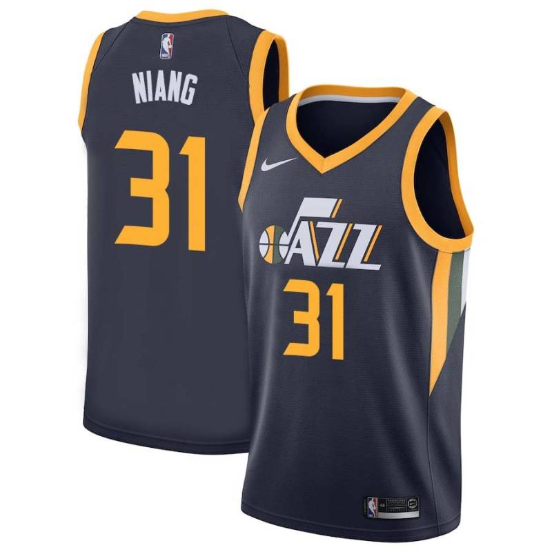 Navy Georges Niang Jazz #31 Twill Basketball Jersey FREE SHIPPING