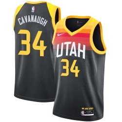 2021-22City Tyler Cavanaugh Jazz #34 Twill Basketball Jersey FREE SHIPPING