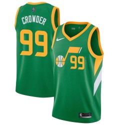 Green_Earned Jae Crowder Jazz #99 Twill Basketball Jersey FREE SHIPPING