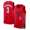 Red Damon Stoudamire Twill Basketball Jersey -Trail Blazers #3 Stoudamire Twill Jerseys, FREE SHIPPING