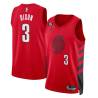 Red Juan Dixon Twill Basketball Jersey -Trail Blazers #3 Dixon Twill Jerseys, FREE SHIPPING