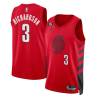 Red Jeremy Richardson Twill Basketball Jersey -Trail Blazers #3 Richardson Twill Jerseys, FREE SHIPPING