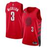 Red C.J. McCollum Twill Basketball Jersey -Trail Blazers #3 McCollum Twill Jerseys, FREE SHIPPING