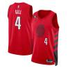 Red Eddie Gill Twill Basketball Jersey -Trail Blazers #4 Gill Twill Jerseys, FREE SHIPPING