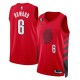 Red Juwan Howard Twill Basketball Jersey -Trail Blazers #6 Howard Twill Jerseys, FREE SHIPPING