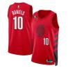 Red Antonio Daniels Twill Basketball Jersey -Trail Blazers #10 Daniels Twill Jerseys, FREE SHIPPING